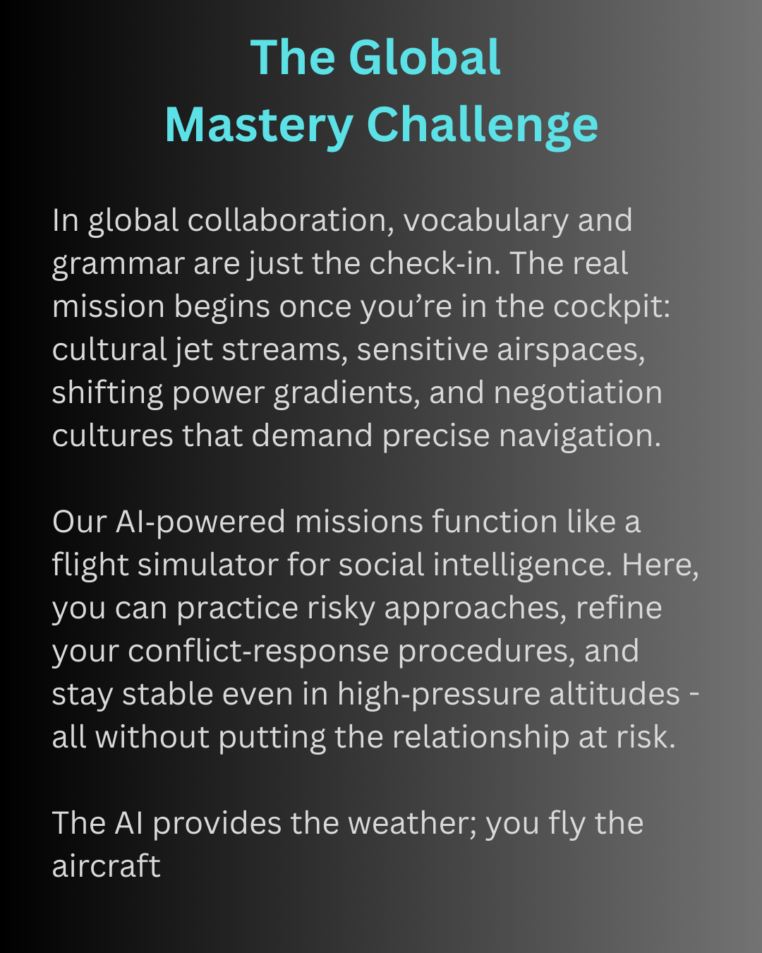 The Global Mastery Challenge